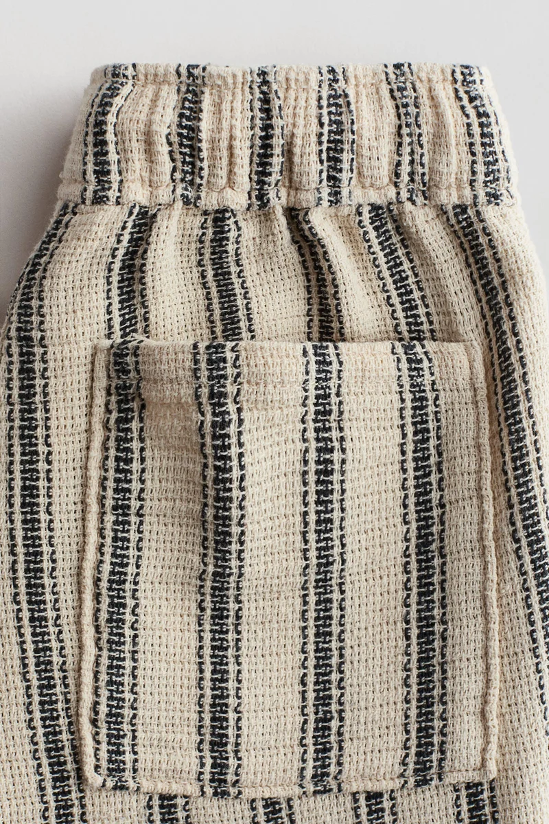 H&M Textured pull-on trousers